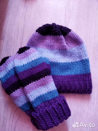 Шапка женская варежки