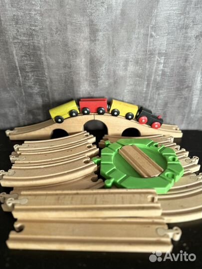 Деревянная дорога икеа Рельсы, поезд, мост