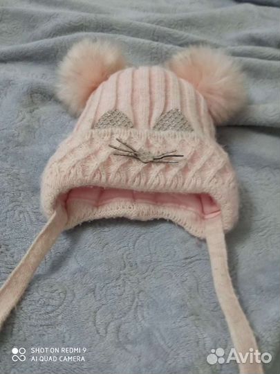 Шапка детская для девочки зимняя
