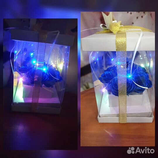 Handmade Букет из мыльных роз светящийся