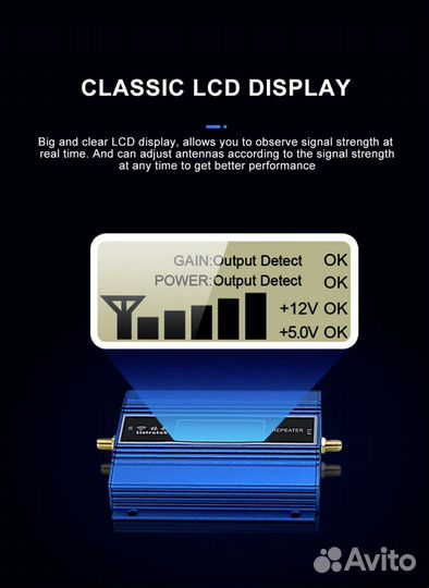 Усилитель сотовой связи репитер 4G 1800
