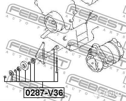 Ролик натяжной ремня кондиционера комплект