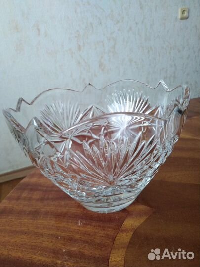 Салатницы хрустальные с резным краем,СССР,1975