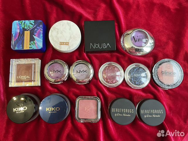 Тени для век Urban decay, NYX, Kiko, Nouba
