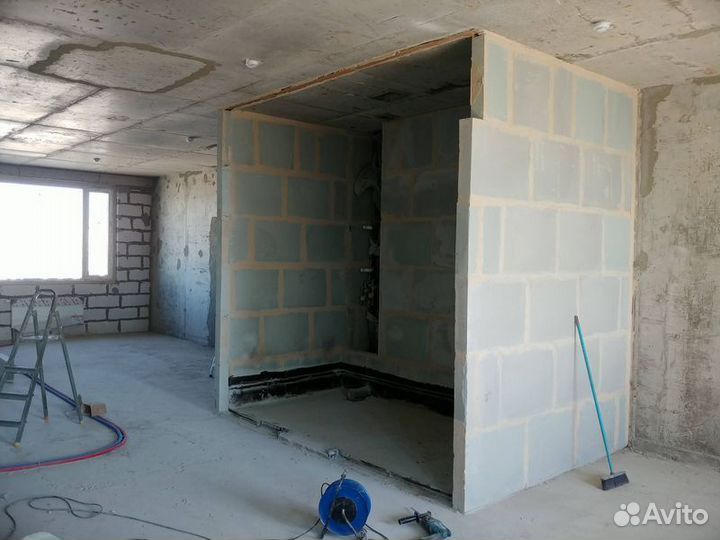 Возведение перегородок/ Возведение стен