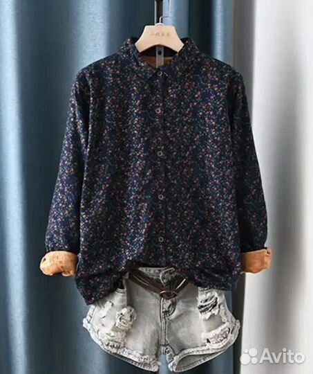 Рубашка женская вельветовая с подкладкой новая М