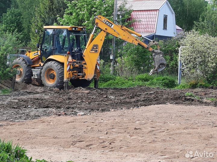 Услуги экскаватора-погрузчика