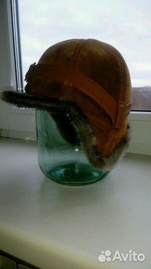 Шапка зимняя женская замша