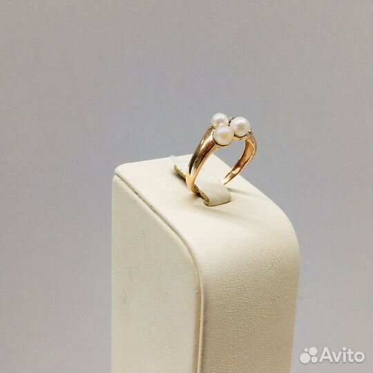 Кольцо, золото 585, жемчуг