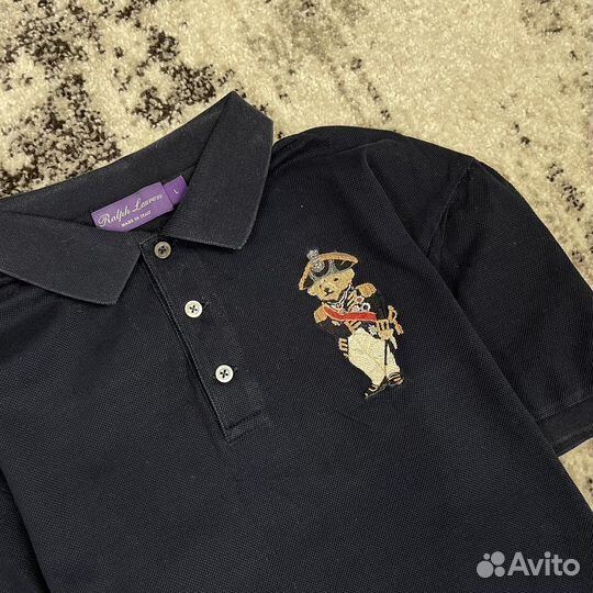 Поло Ralph Lauren Purple Label Bear Logo оригинал