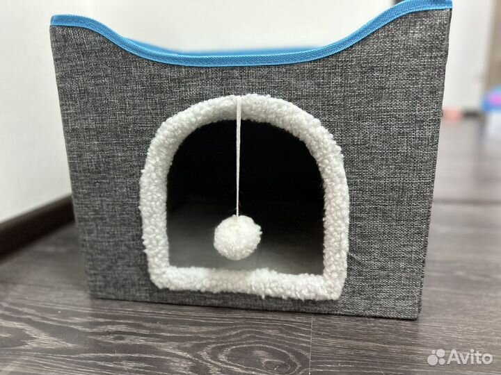 Домик лежанка для кошек и собак с когтеточкой