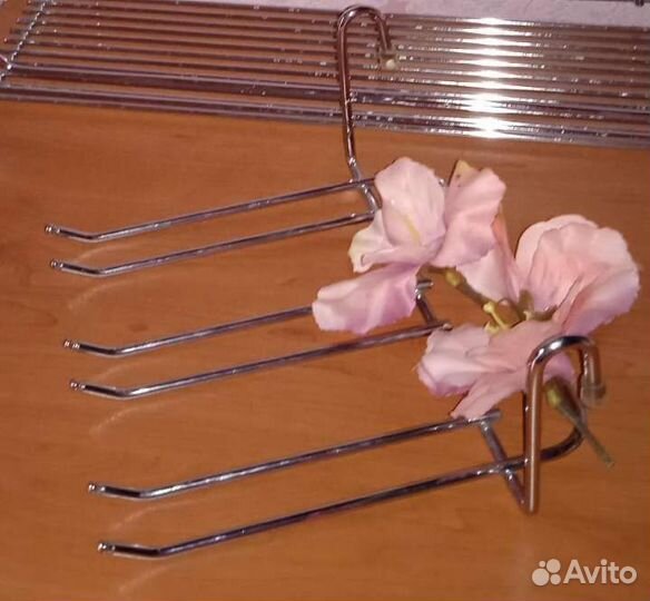 Подвесные полки, держатели на рейлинг. Хром.Импорт