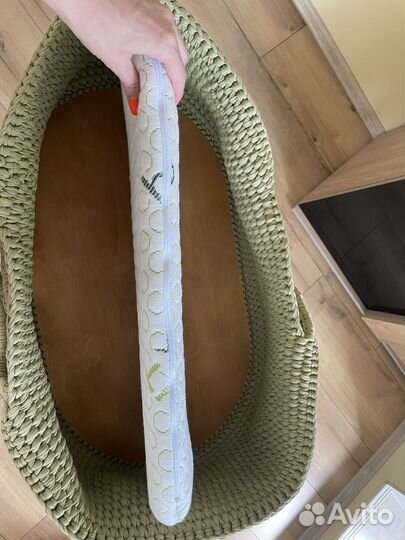 Люлька переноска вязаная с матрасом