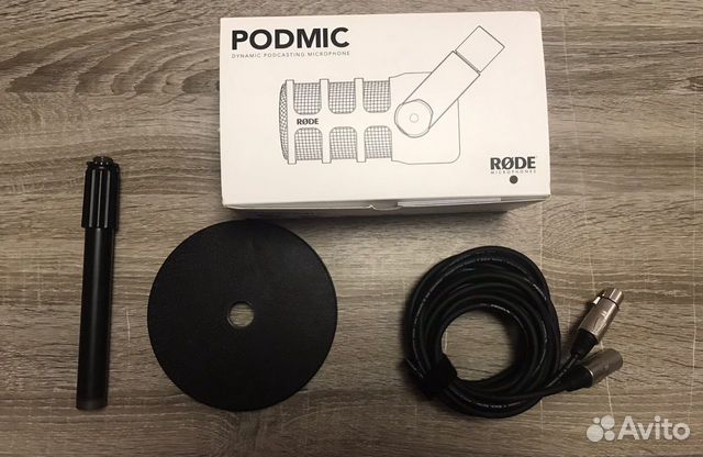 Студийный микрофон Rode PodMic + стойка и кабель