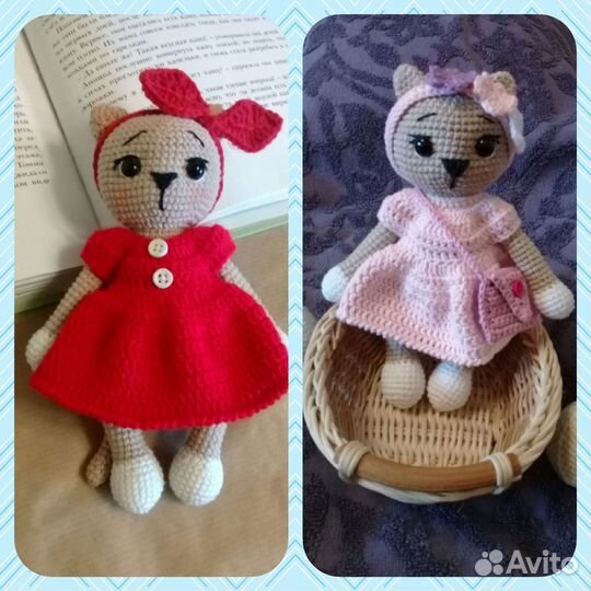 Вязаная игрушка Кошечка