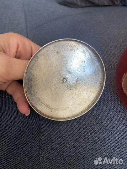 Сахарница цветное стекло СССР