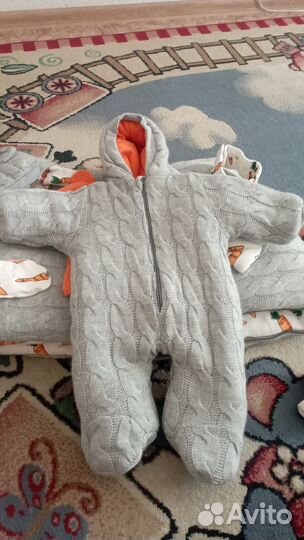 Зимний комплект на выписку ручной работы