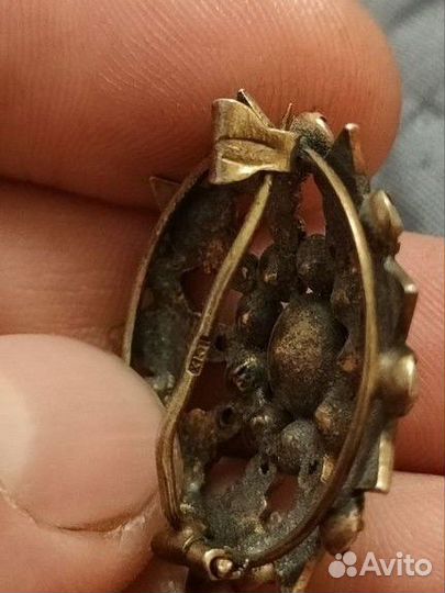 Брошь серебро 875 СССР