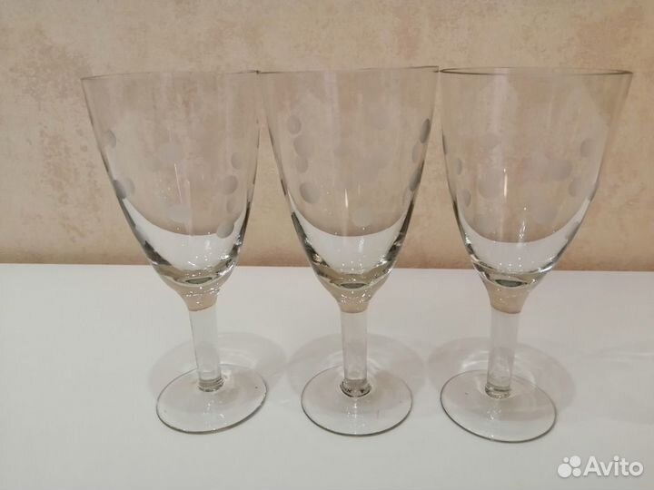 Фужеры цветное стекло времен СССР