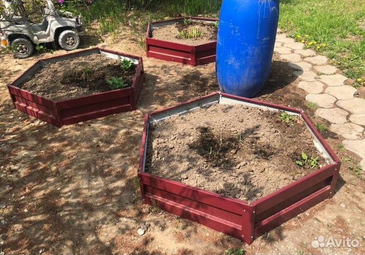 Грядка оцинкованная 1м х 2м х 22см