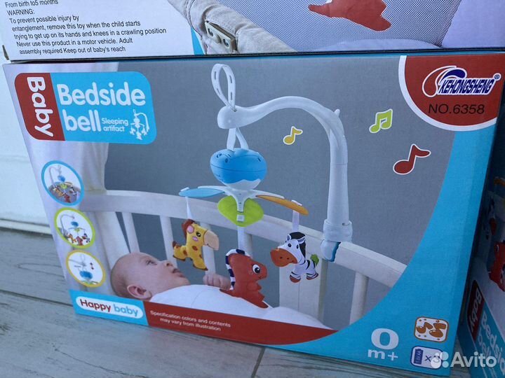 Детский музыкальный мобиль карусель на кроватку