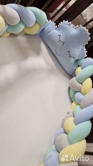 Бортики в кроватку косичка