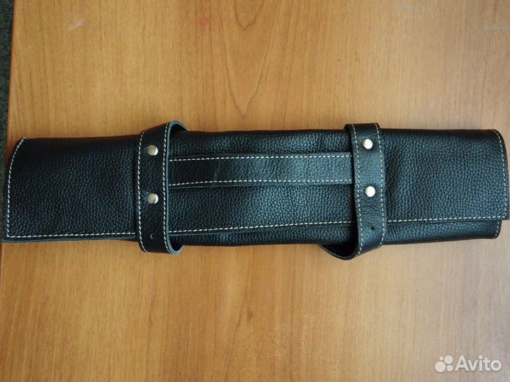 Скрутка для ножей кожаная, на 3 ножа