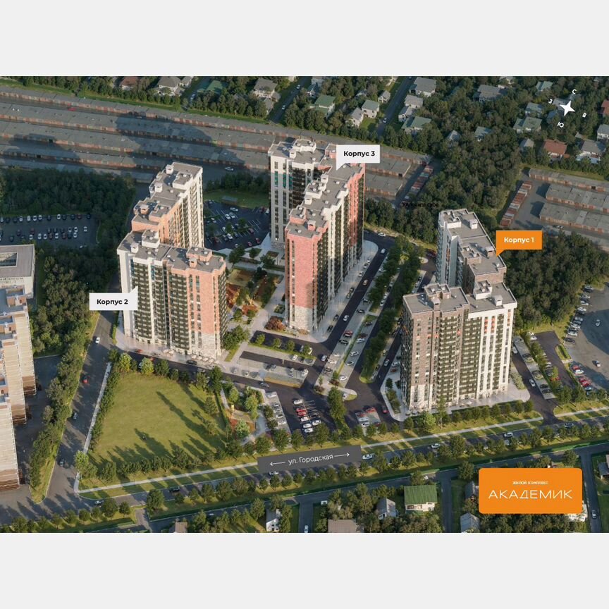 2-к. квартира, 60,9 м², 10/17 эт.