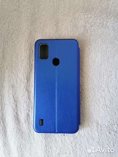 Чехол книжка на ZTE Blade A51 (синий)
