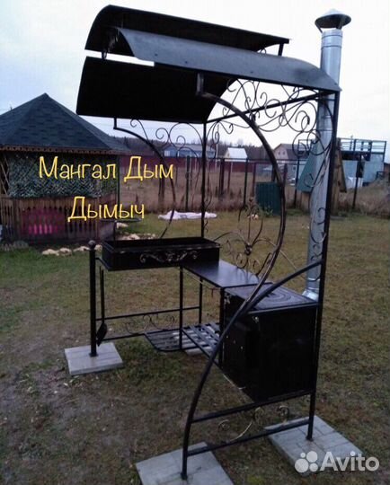 Мангал с печью