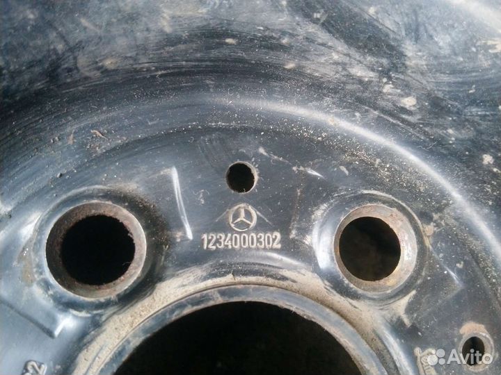Штампованный диск на Мерседес W123