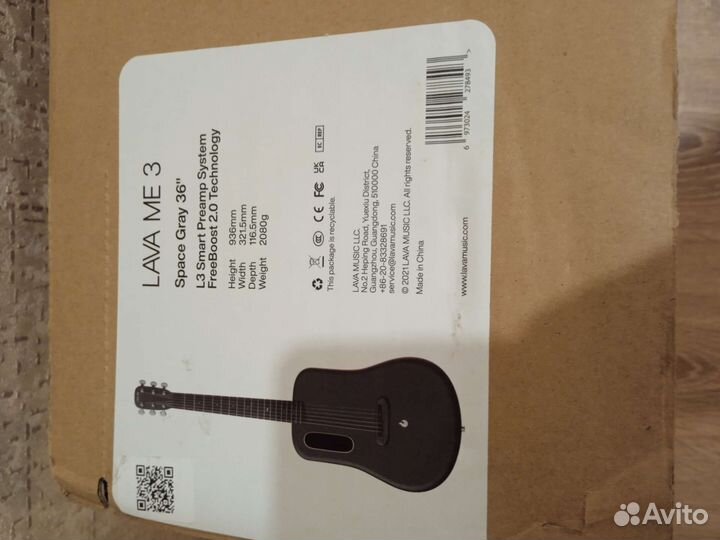 Трансакустическая гитара lava ME 3 Space gray 36