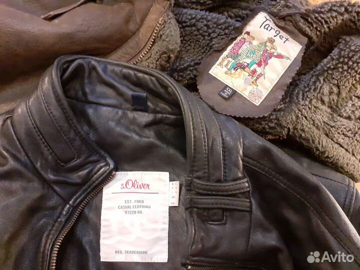 Куртка плащ кожа пилот бомбер парка Италия