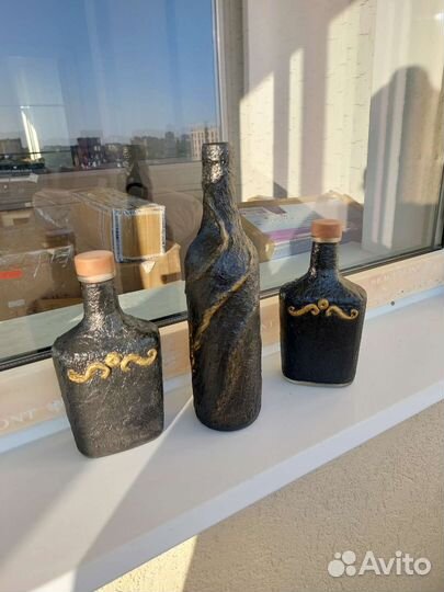 Декорированные бутыли