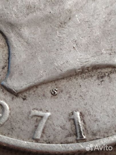 1 доллар США 1972 г. Серебро. Эйзенхауэр