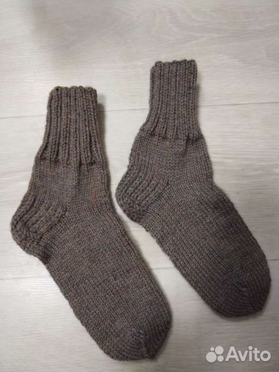 Носки ручной вязки шерстяные