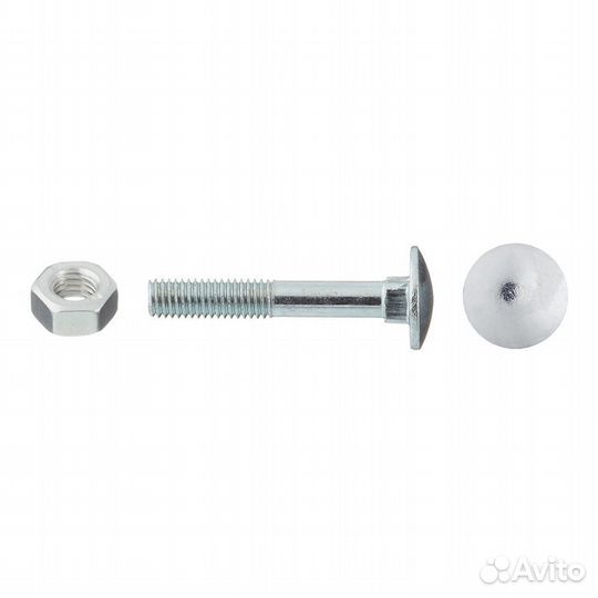 Болт мебельный оцинкованный 8х50 мм DIN 603 полусф