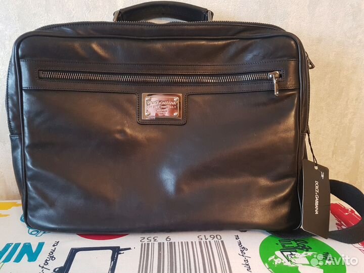 Мужская кожаная сумка Dolce & Gabbana новая