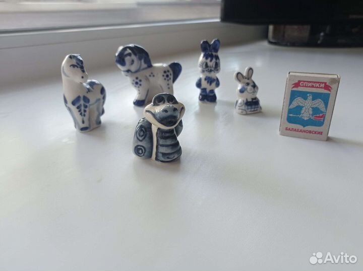 Фигурки животных гжель