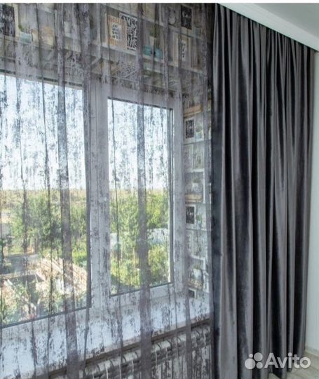 Тюль мрамор готовая