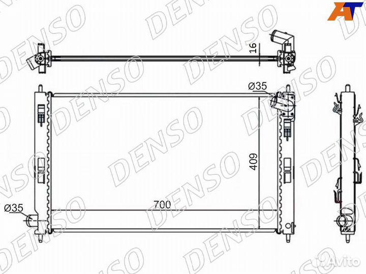 Радиатор охлаждения Citroen C-Crosser