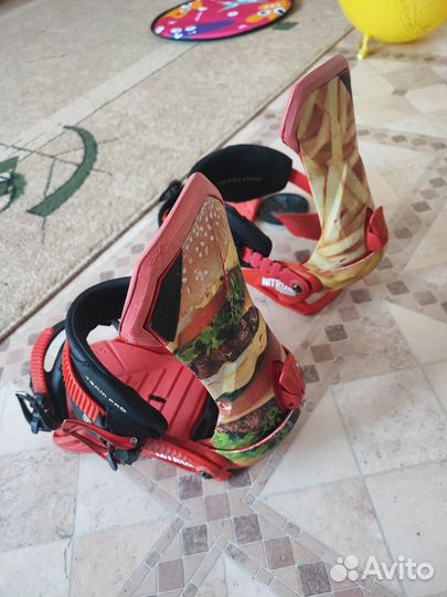 Крепления для сноуборда Nitro team, на запчасти