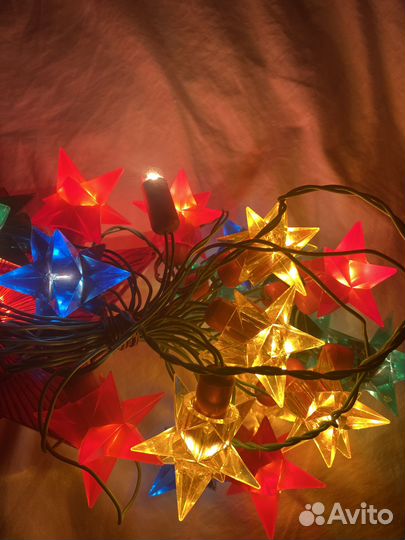 Гирлянда елочная со звездой СССР