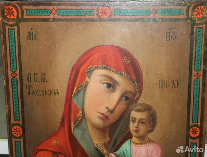 Икона Тихвинская Пресвятая Богородица Серебро