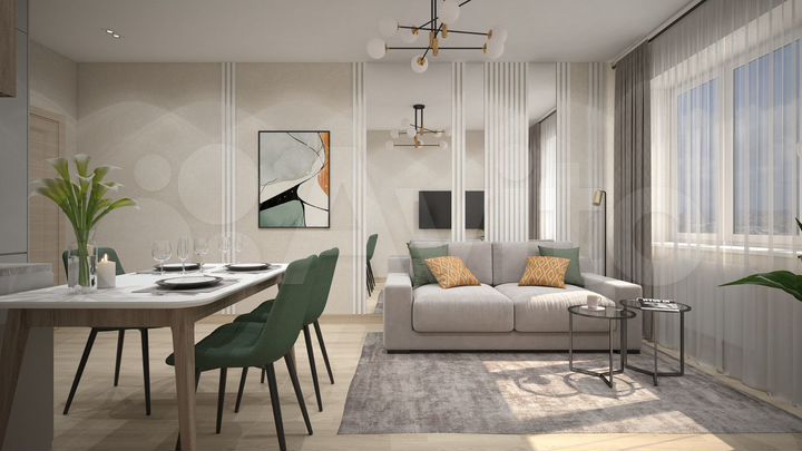 2-к. квартира, 42,4 м², 1/6 эт.