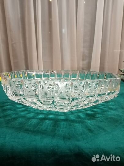 Фруктовница большая хрустальная СССР