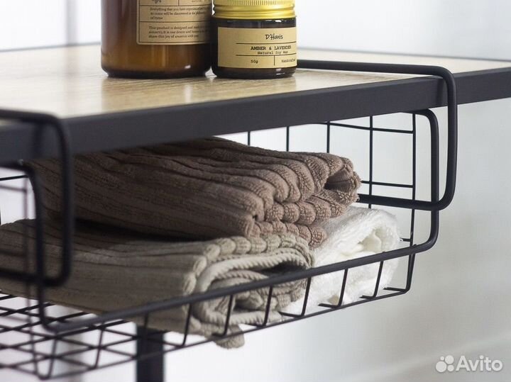 Корзина навесная полка в шкаф металлическая
