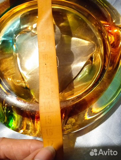 Пепельница Чехия Гутное Стекло