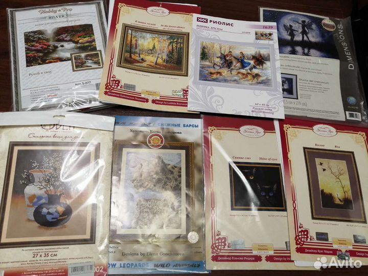 Наборы для вышивки крестом с большим запасом ниток