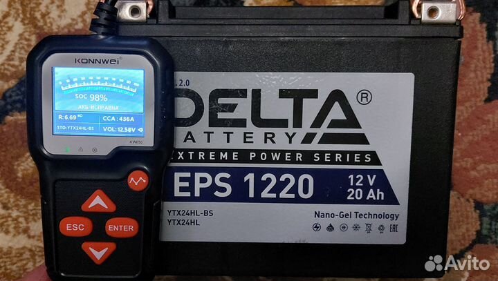 Аккумулятор для мотоцикла delta EPS 1220